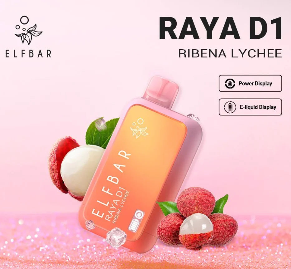 Elf bar Raya D1 Digital Display Vape 50mg/ml - 13000 Puffs