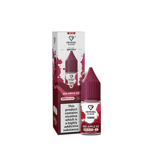Crystal Clear Bar Salts Red Apple Ice Nic Salts 10ml E-Liquid