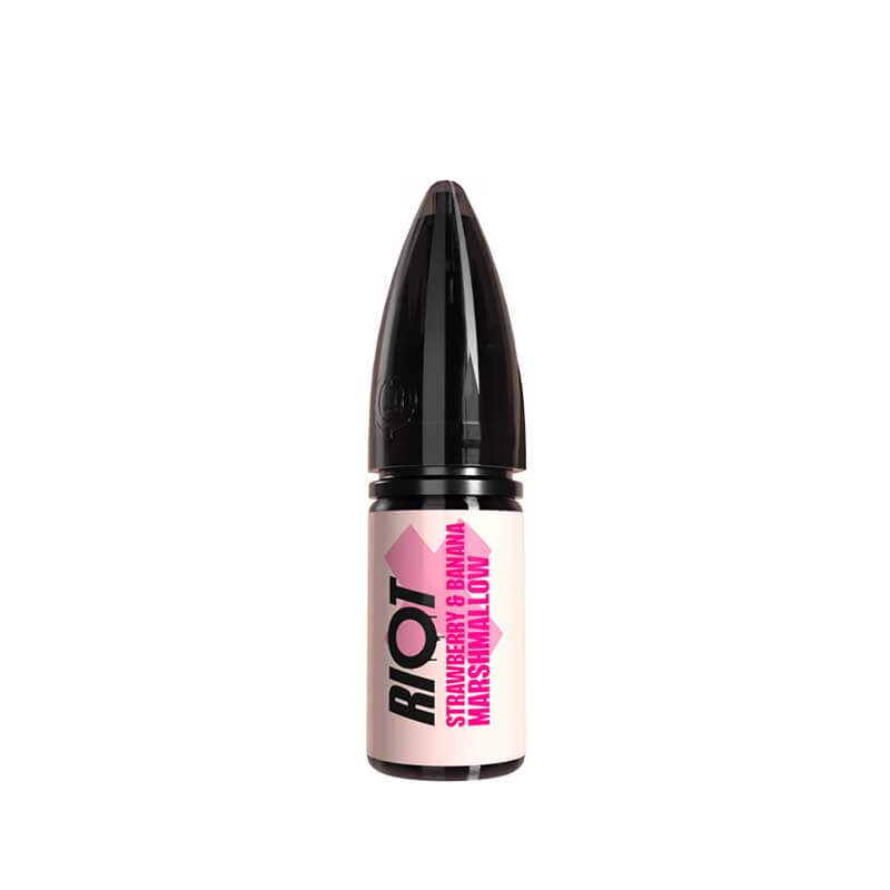 Riot X Nic Salts Strawberry & Banana Marshmallow 10ml E-Liquid