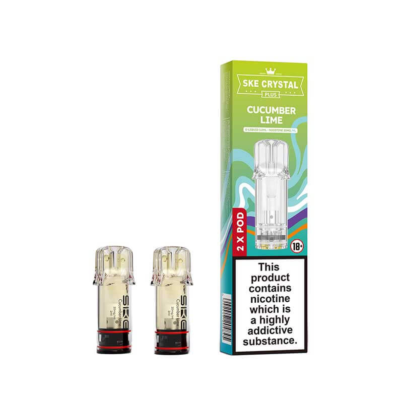 SKE Crystal Plus Cucumber Lime Prefilled Pods 20mg