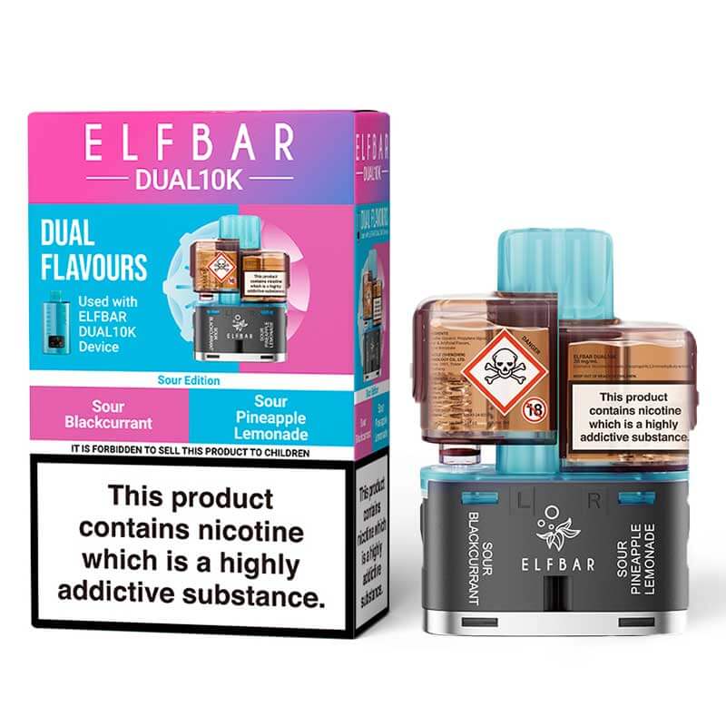 Elf Bar Dual 10K Sour Edition Prefilled Pod + Refill