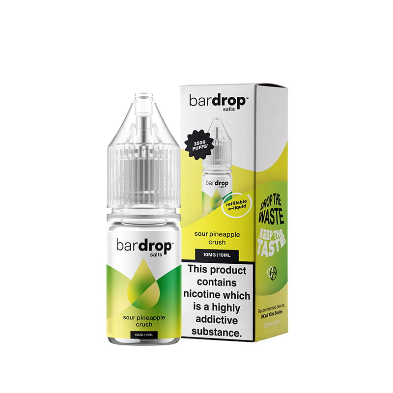 Bar Drop Sour Pineapple Crush 10ml Nic Salts E-Liquid