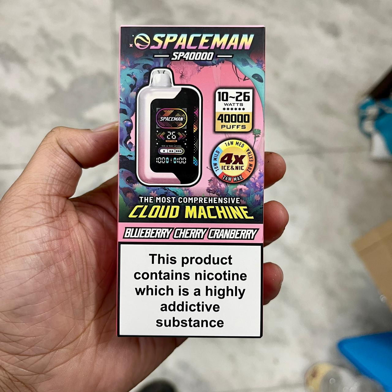 Spaceman Cloud Machine Adjustable Ice-Nic Vape - 40000 Puffs