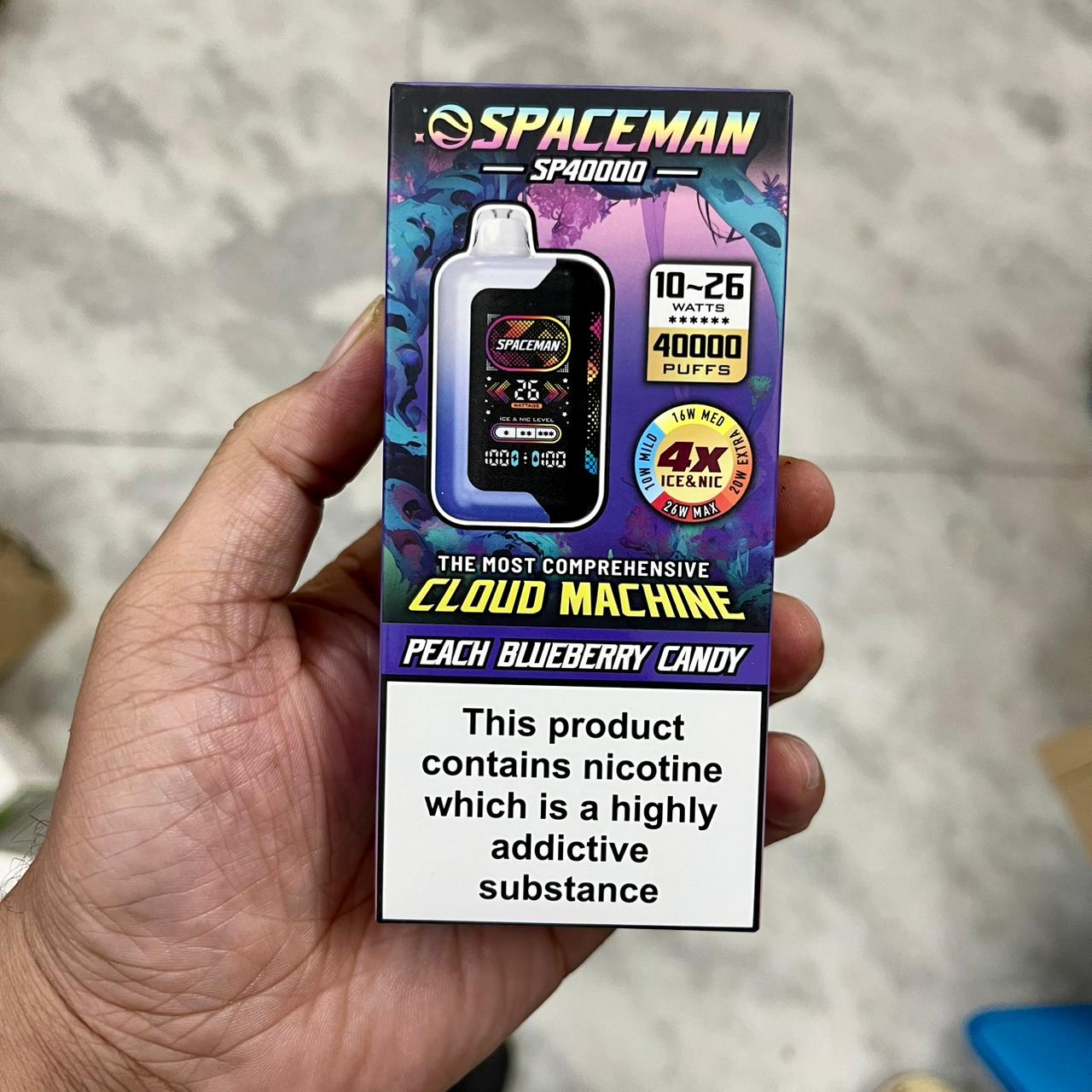 Spaceman Cloud Machine Adjustable Ice-Nic Vape - 40000 Puffs