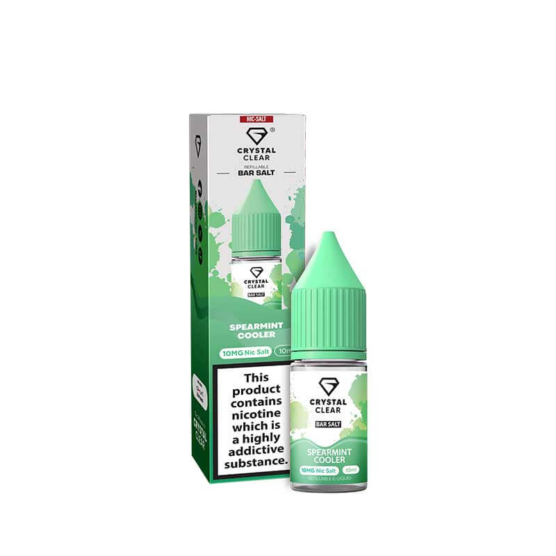 Crystal Clear Bar Salts Spearmint Cooler Nic Salts 10ml E-Liquid