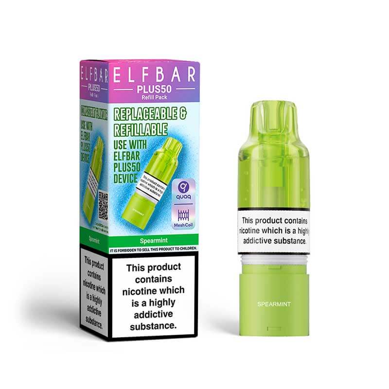 Elf Bar Plus50 Spearmint Prefilled Pod + Refill