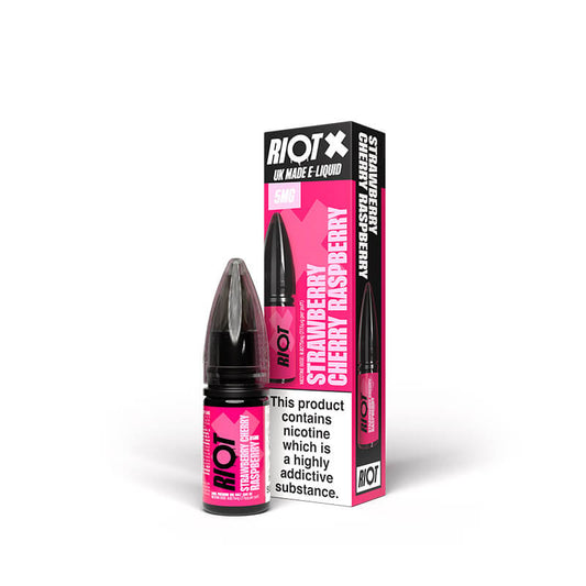 Riot X Nic Salts Strawberry Cherry Raspberry 10ml E-Liquid