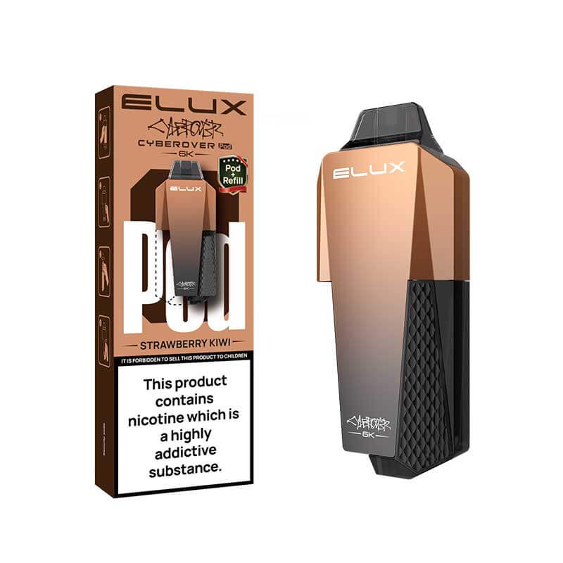 Elux Cyberover 6K Strawberry Kiwi Prefilled Vape Pods + Refill