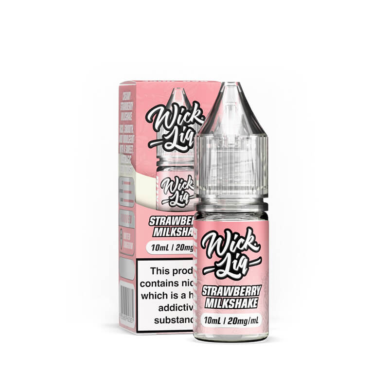 Wick Liq Bar Juice Strawberry Milkshake 10ml Nic Salts E-Liquid