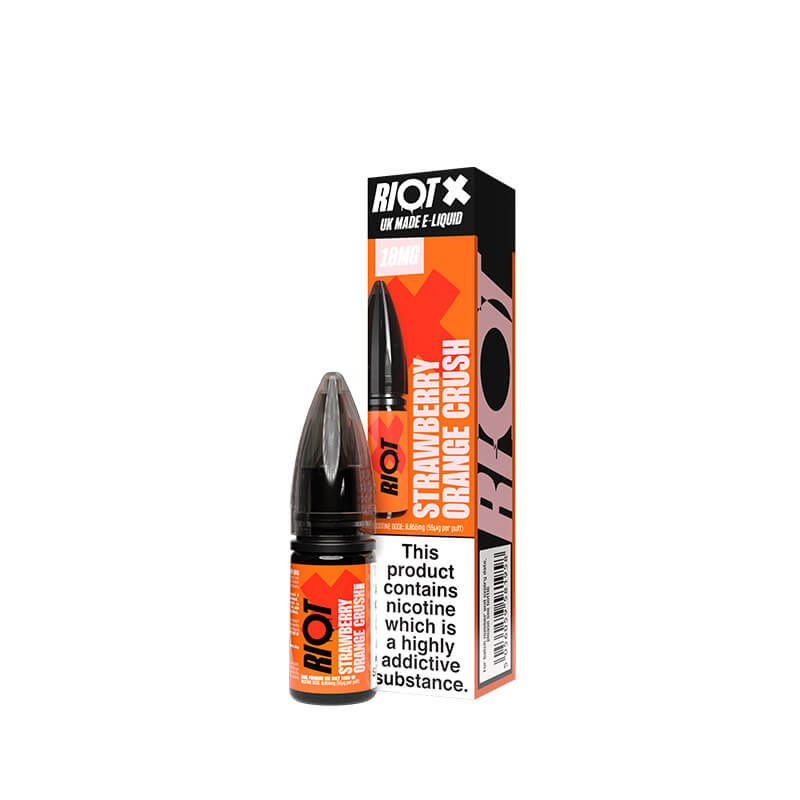 Riot X Nic Salts Strawberry Orange Crush 10ml E-Liquid
