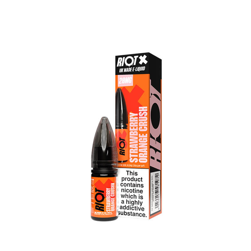 Riot X Nic Salts Strawberry Orange Crush 10ml E-Liquid