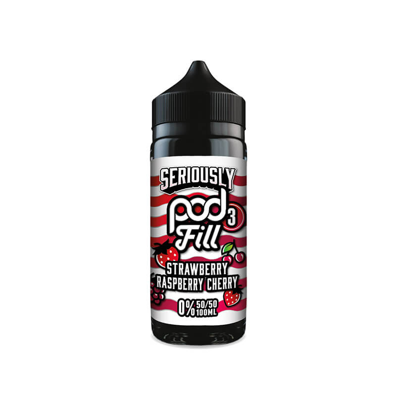 Doozy Vape Co Seriously Pod Fill 3 Strawberry Raspberry Cherry 100ml Shortfill E-Liquid