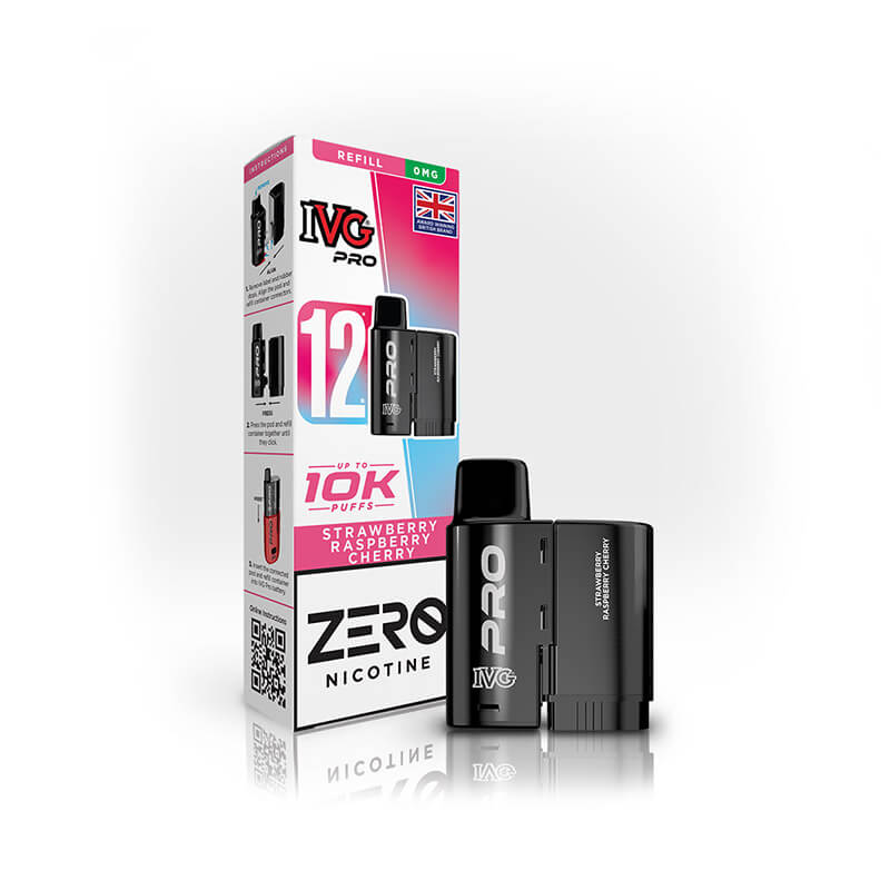 IVG Pro 12 Strawberry Raspberry Cherry Prefilled Vape Pod + Refill