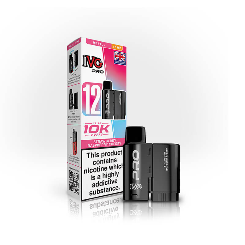 IVG Pro 12 Strawberry Raspberry Cherry Prefilled Vape Pod + Refill
