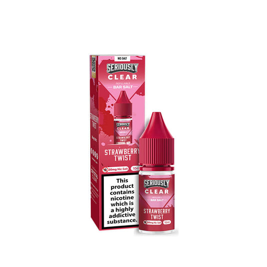 Seriously Clear Strawberry Twist 10ml Nic Salts E-Liquid