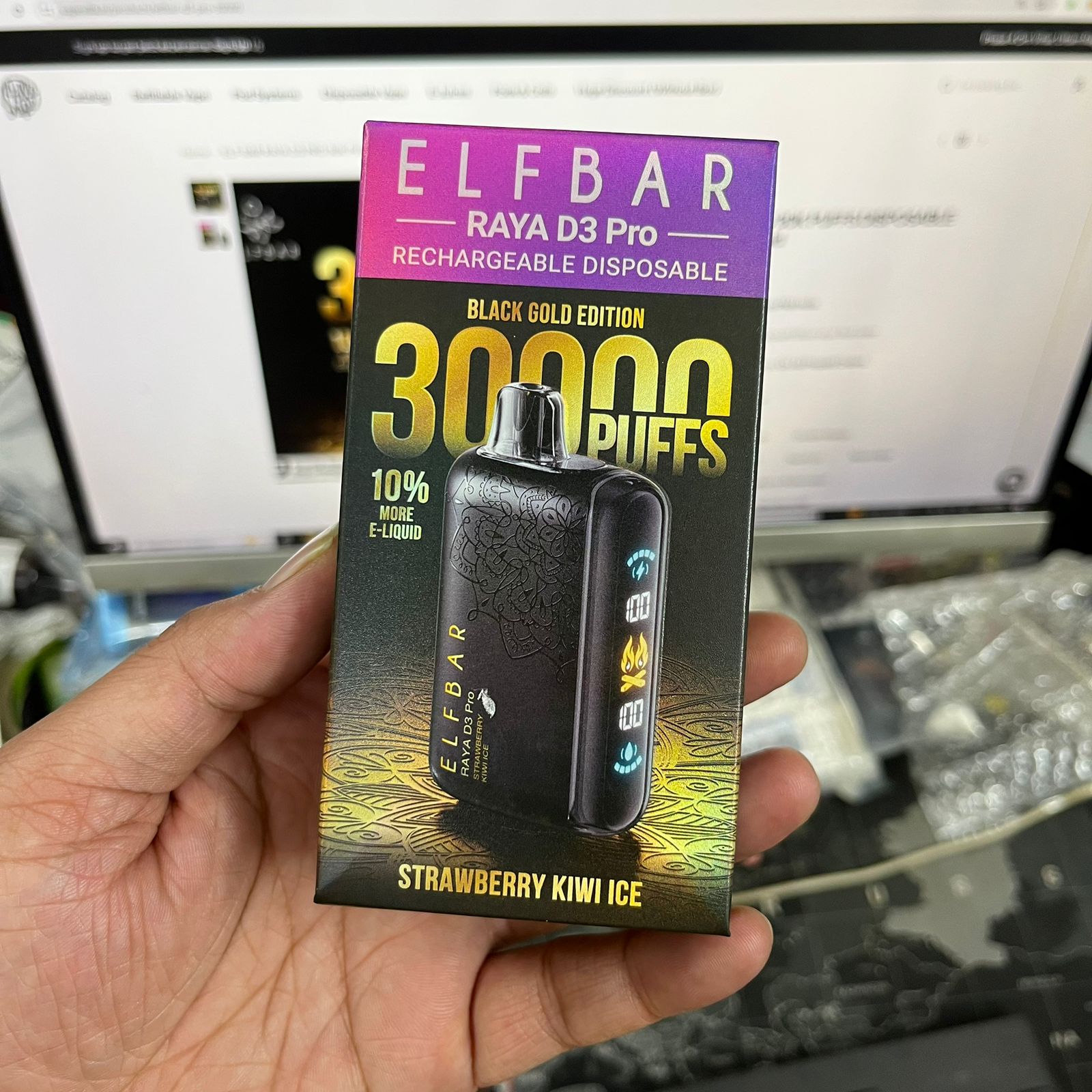 ELF BAR RAYA D3 PRO 30K PUFFS DISPOSABLE VAPE 10% More E-Liquid