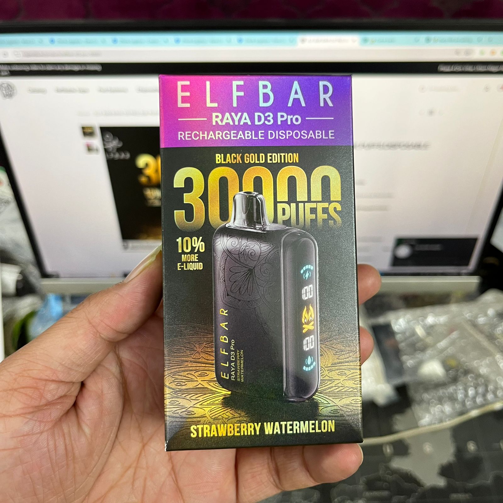 ELF BAR RAYA D3 PRO 30K PUFFS DISPOSABLE VAPE 10% More E-Liquid