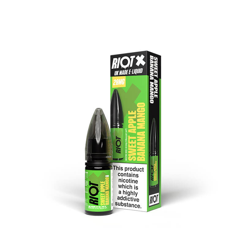 Riot X Nic Salts Sweet Apple Banana and Mango 10ml E-Liquid