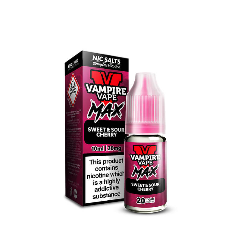 Vampire Vape MAX Sweet Sour Cherry Nic Salt E-Liquid 10ml