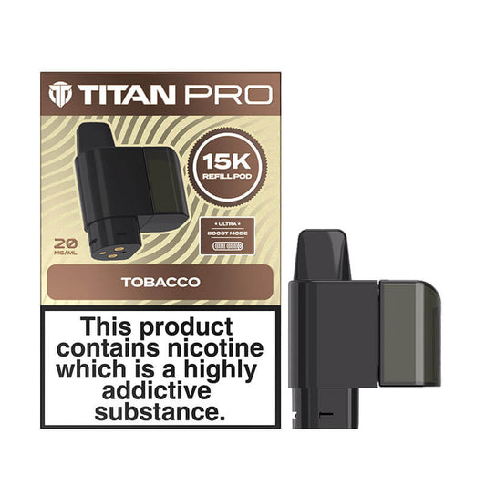 Titan Pro 15K Tobacco Prefilled Pod + Refills