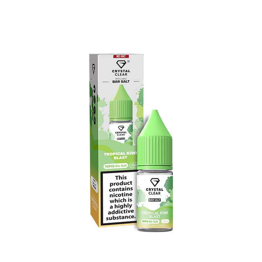 Crystal Clear Bar Salts Tropical Kiwi Blast Nic Salts 10ml E-Liquid