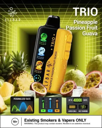 Elf Bar Trio Pineapple Passion Fruit Guava 40K Puffs