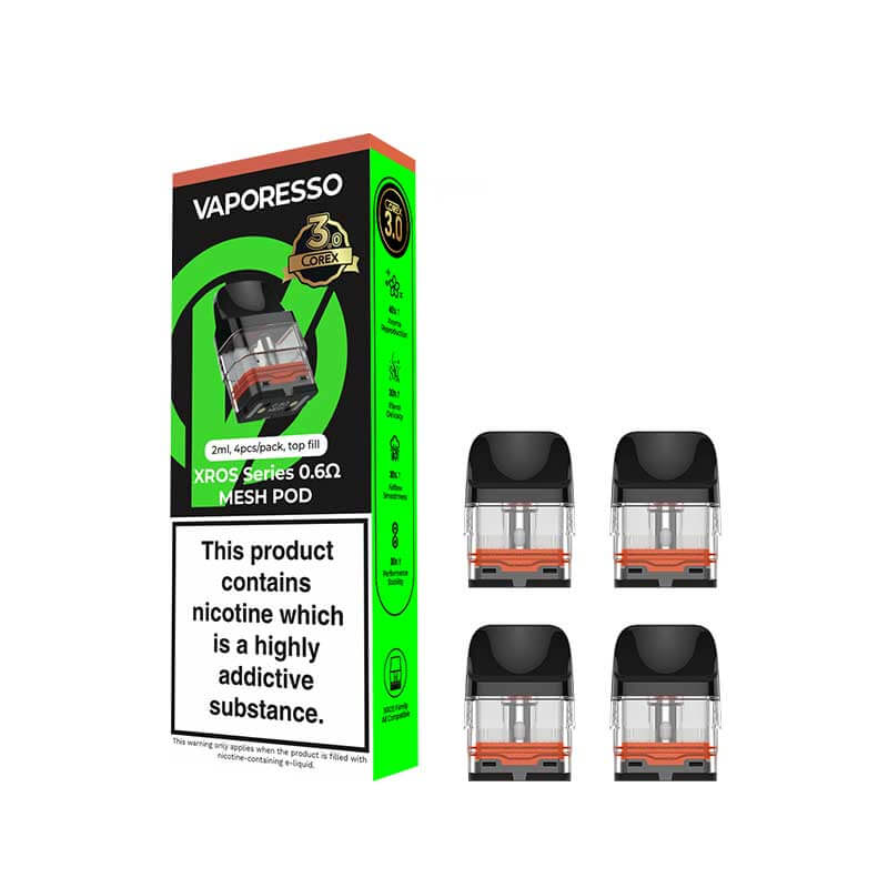 Vaporesso Xros Series Corex 3.0 Version Replacement 2ml Pods - 4 Pods