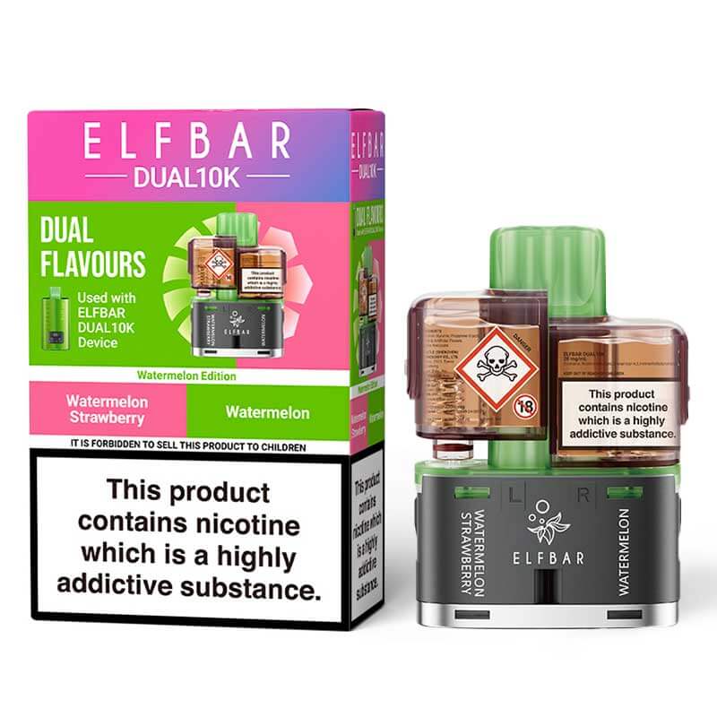 Elf Bar Dual 10K Watermelon Edition Prefilled Pod + Refill
