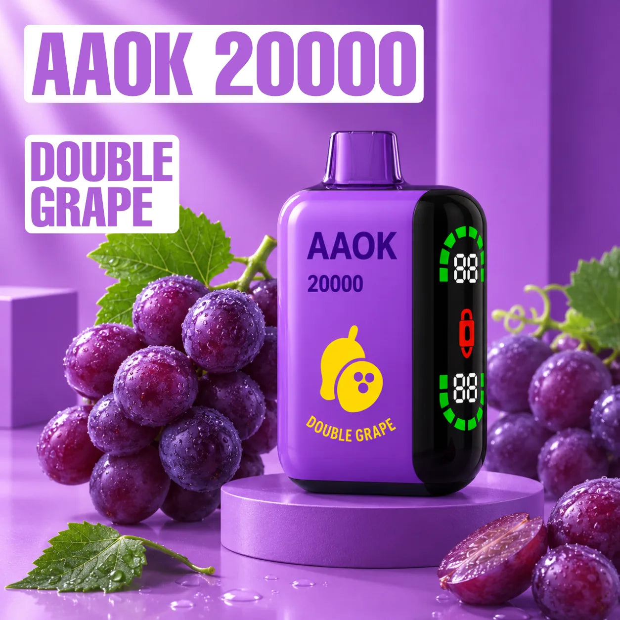 Aaok 20000 disposable vape - Double Grape flavour