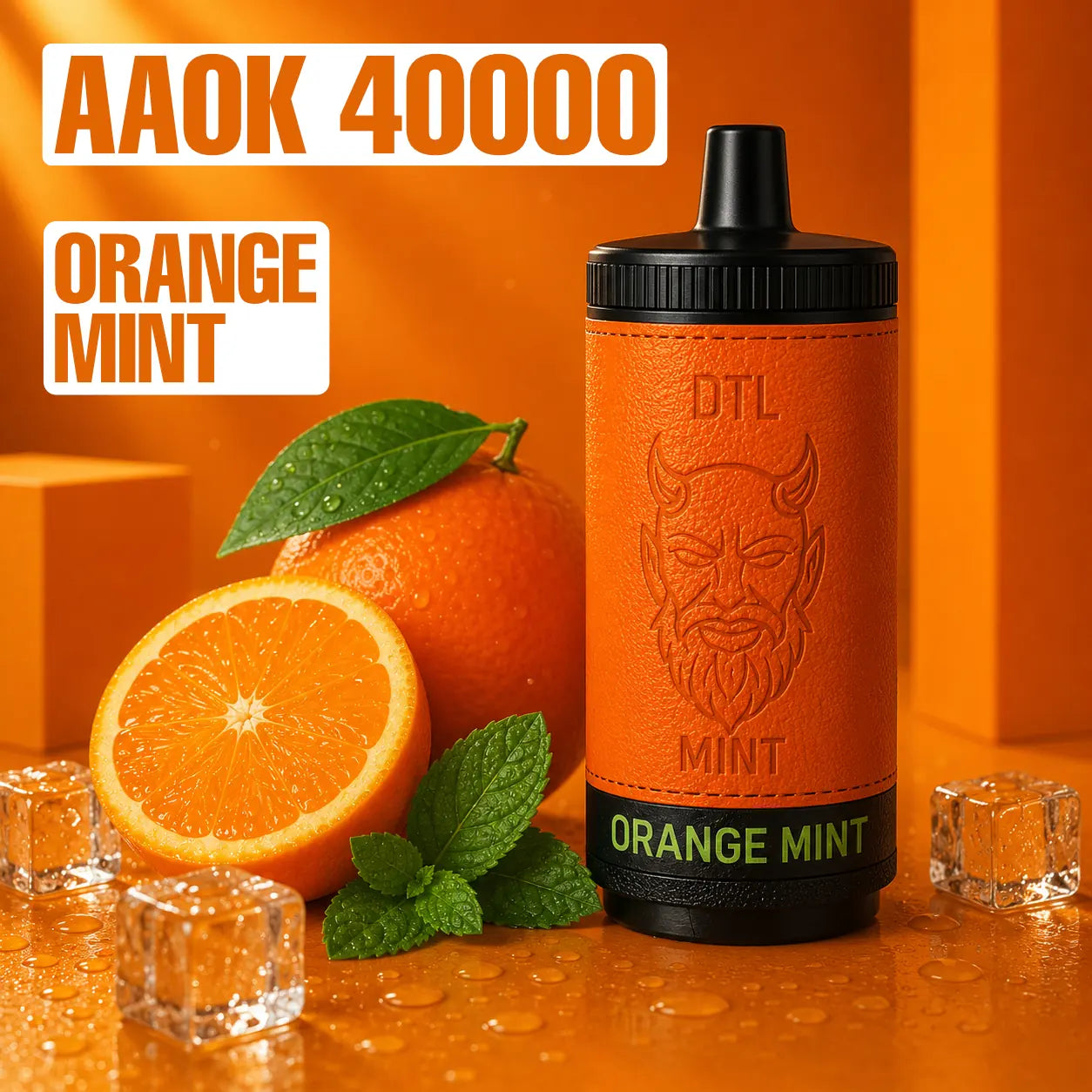 AAOK AK - 40000 disposable vape - Orange Mint flavour