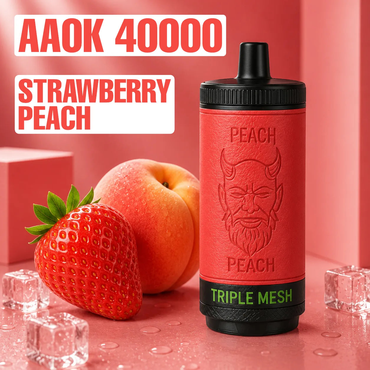 AAOK AK - 40000 disposable vape - Strawberry Peach flavour