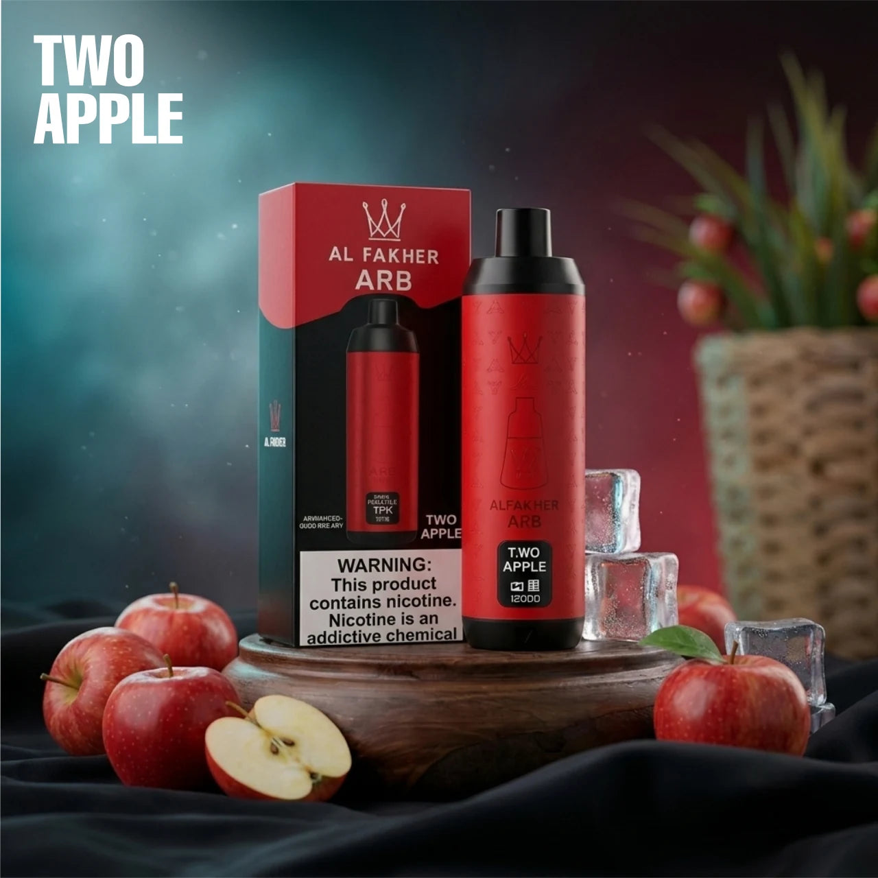 Al Fakher ARB 12000 disposable vape - Two Apple flavour
