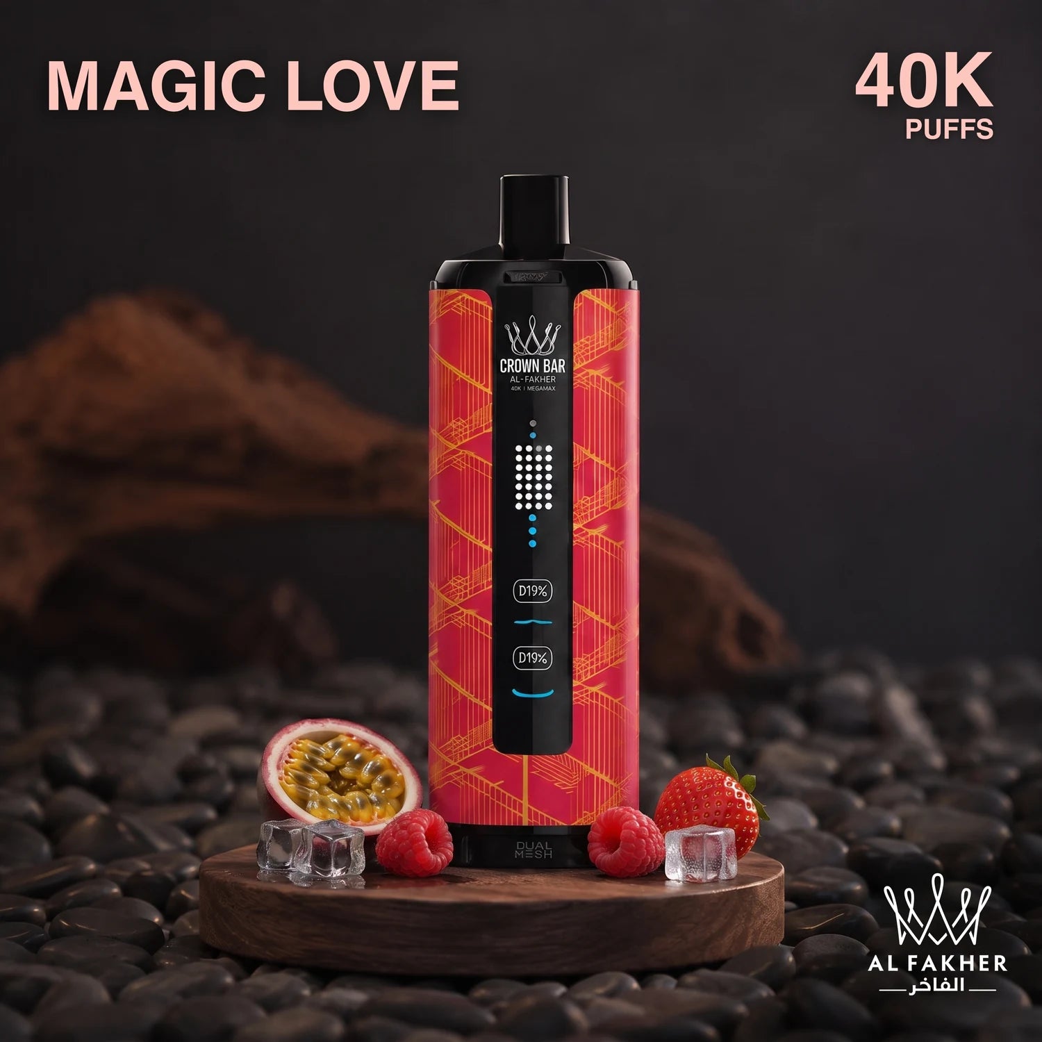 Al Fakher Crown Bar MegaMax 40K disposable vape - Magic Love flavour