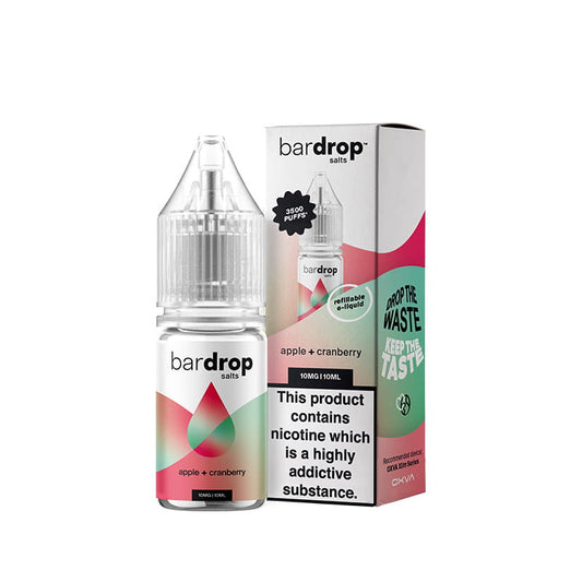 Bar Drop Apple Cranberry 10ml Nic Salts E-Liquid