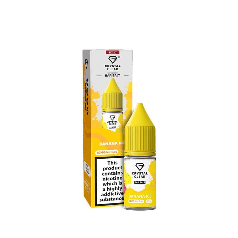 Crystal Clear Bar Salts Banana Ice Nic Salts 10ml E-Liquid