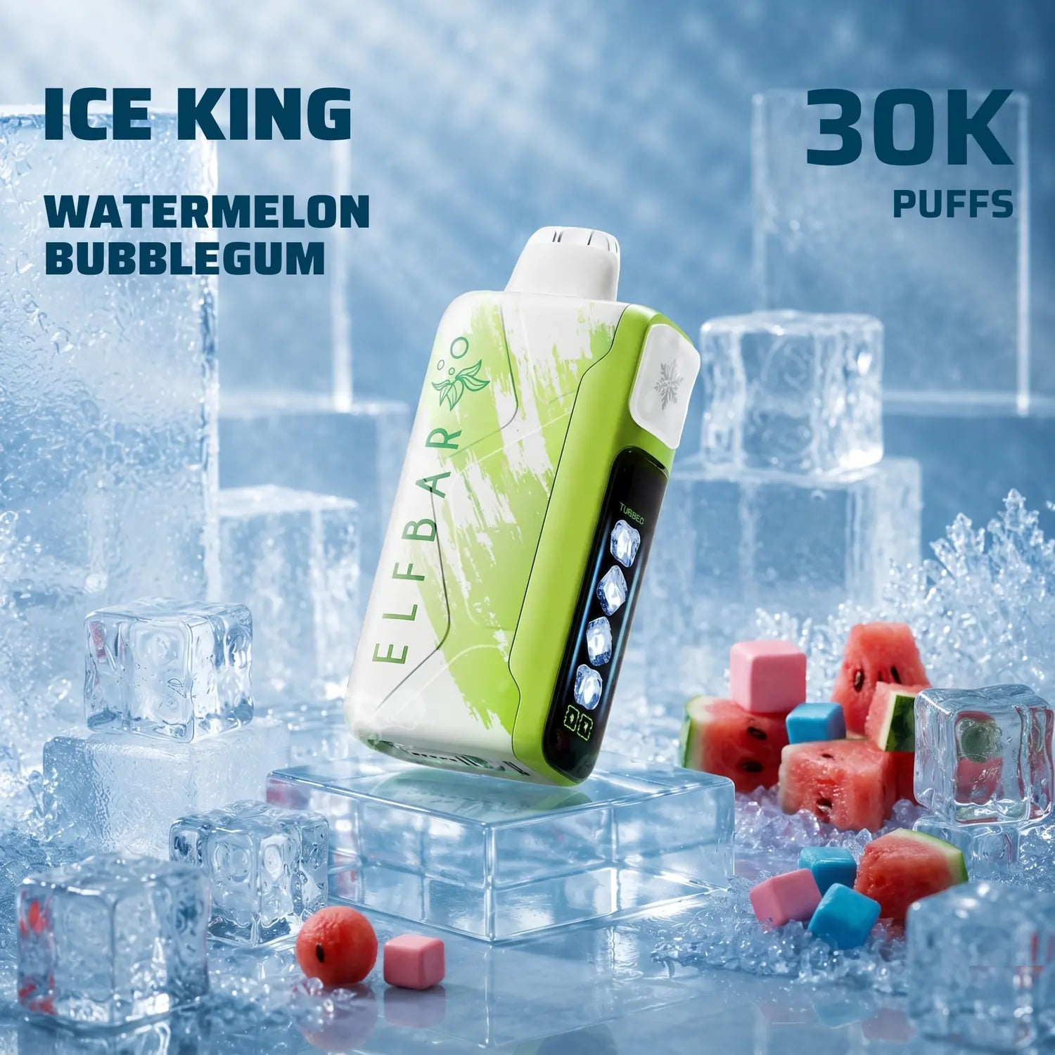 ELFBAR Ice King 30K disposable vape - Watermelon Bubblegum flavour