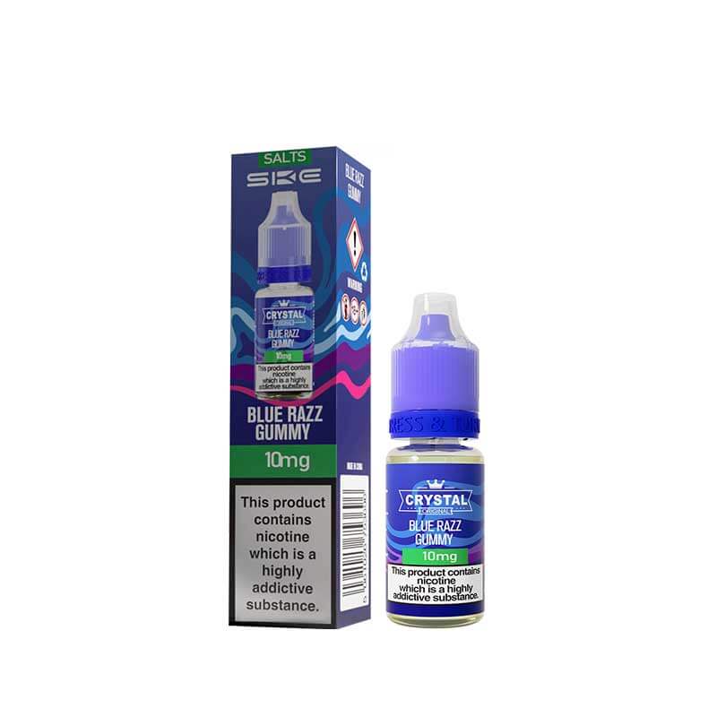 SKE Crystal Blue Razz Gummy Nic Salt E-Liquid 10ml