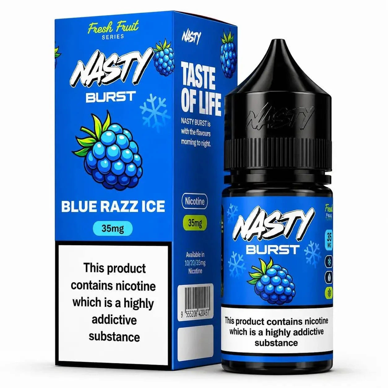 Blue Razz Ice - Nasty Burst | 30ML Nic Salt Juice | 35MG,50MG | Vape Mash India