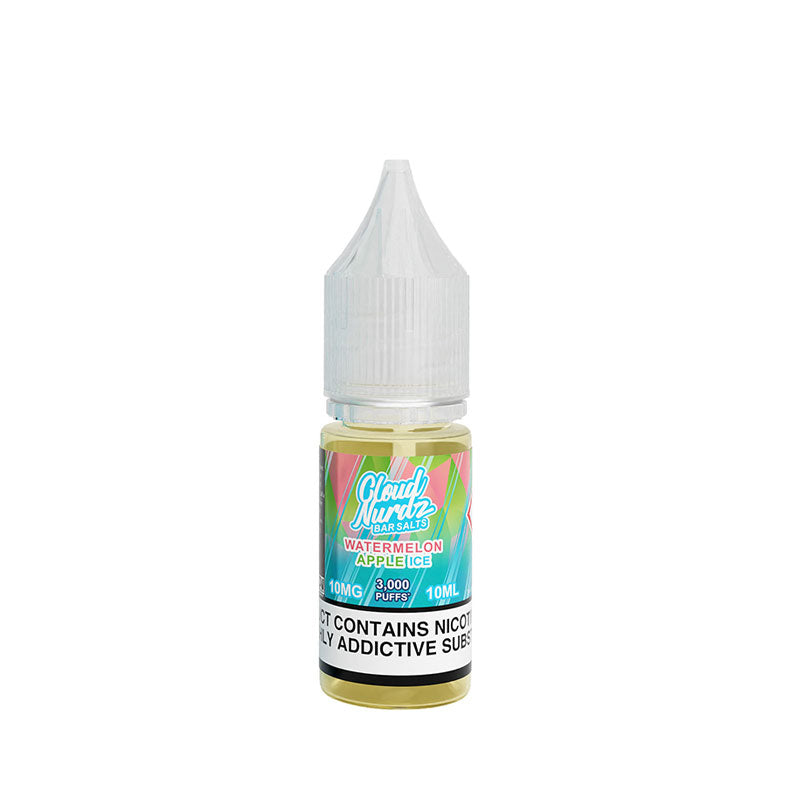 Cloud Nurdz Bar Salts Watermelon Apple Ice 10ml Nic Salt E-Liquid