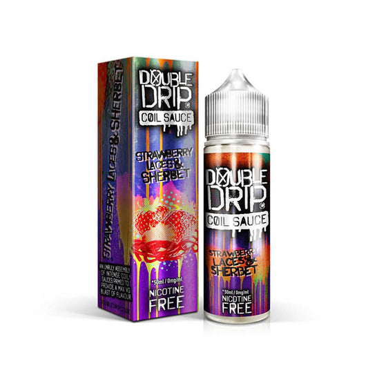 Double Drip Strawberry Laces & Sherbet Shortfill E-Liquid 50ml