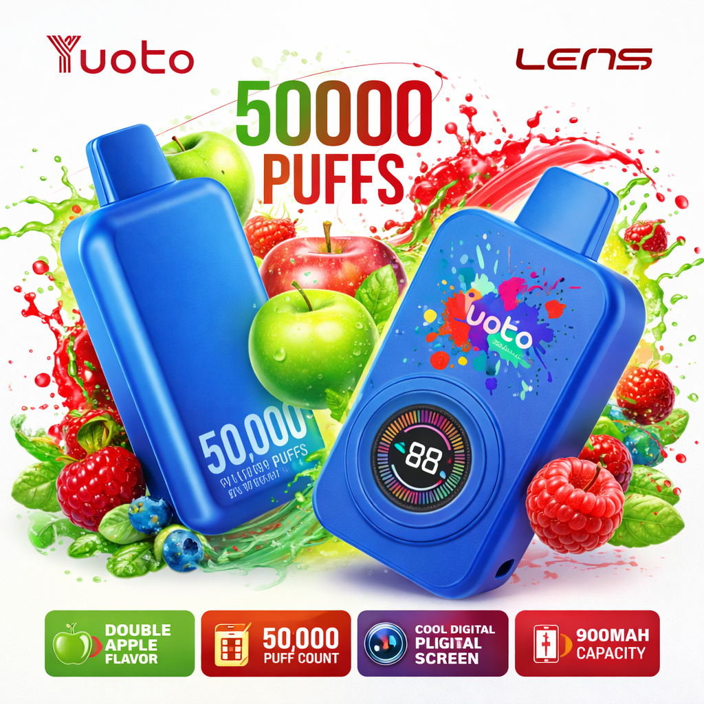 Yuoto Lens 50000 Puffs Disposable Vape – Rechargeable Mesh Coil 5% Nic Salt Long-Lasting Vape