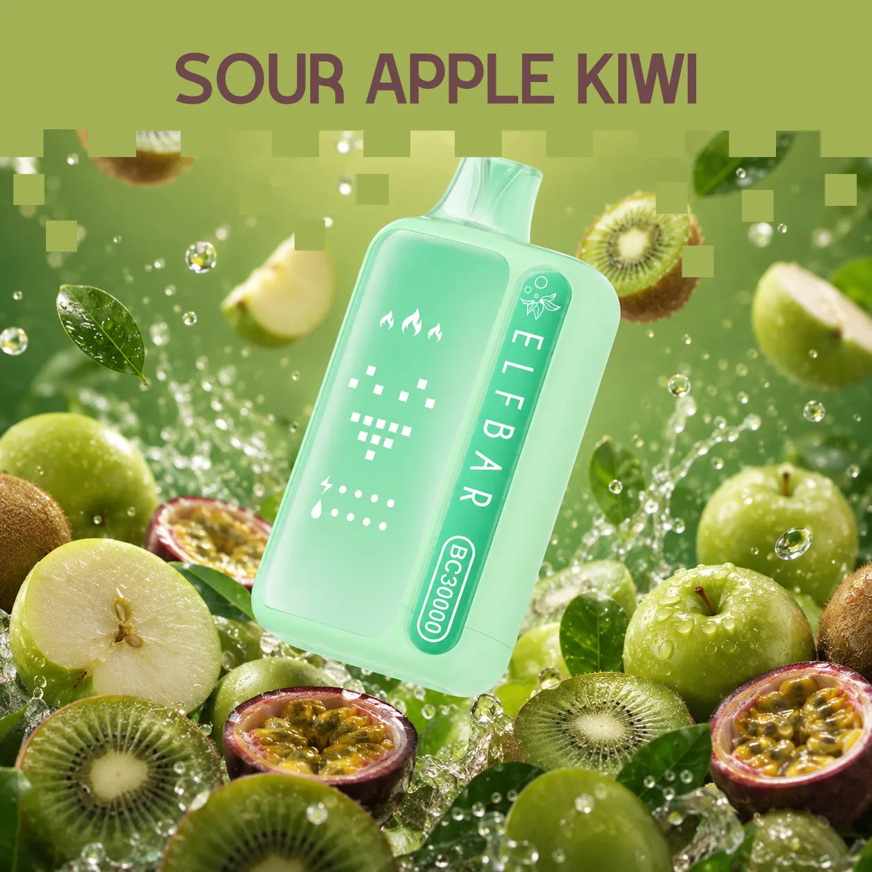 ELF BAR BC 30000 disposable vape - Sour Apple Kiwi flavour