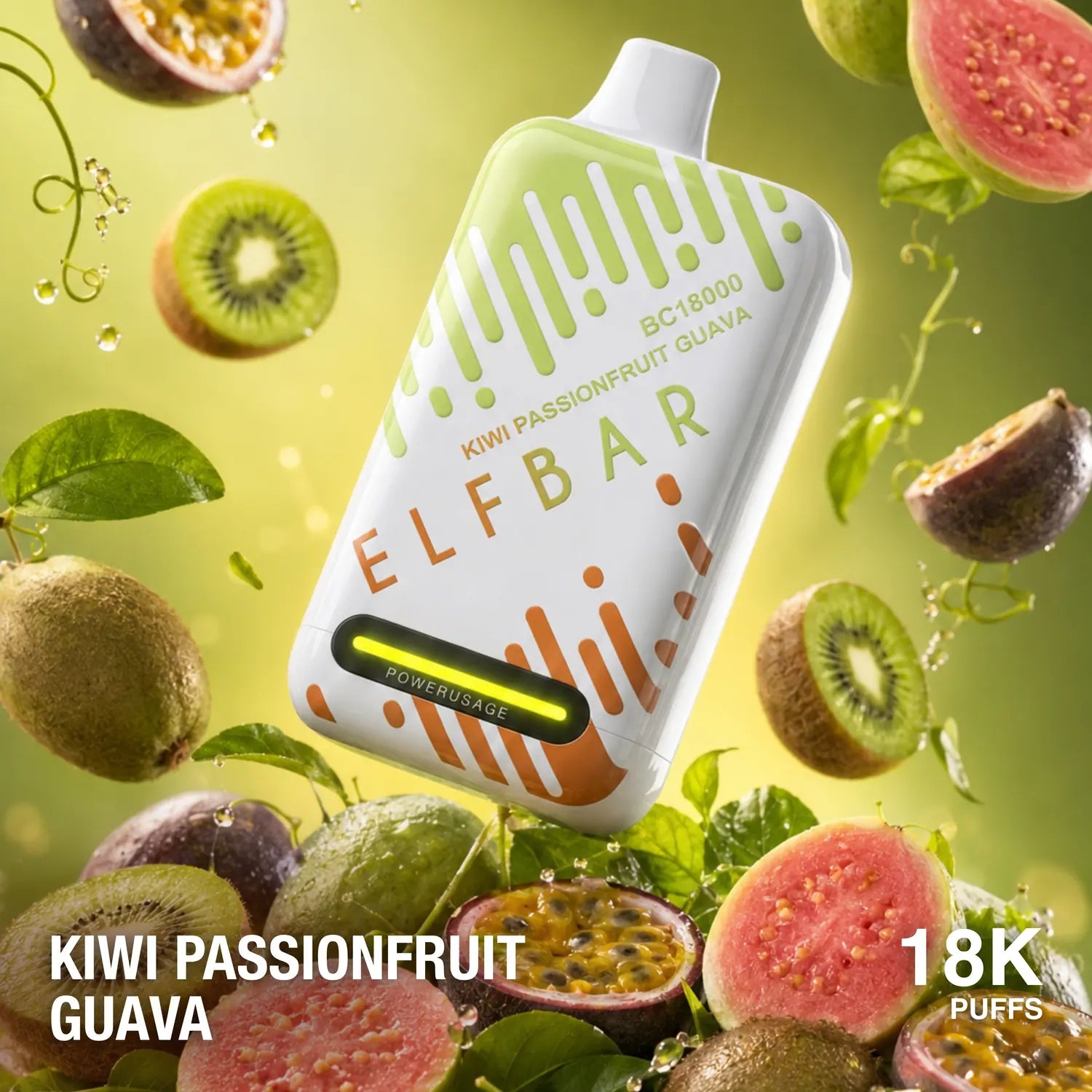 ELF BAR BC18000 Dual Mode Dual Experience disposable vape - Kiwi Passion Fruit Guava flavour