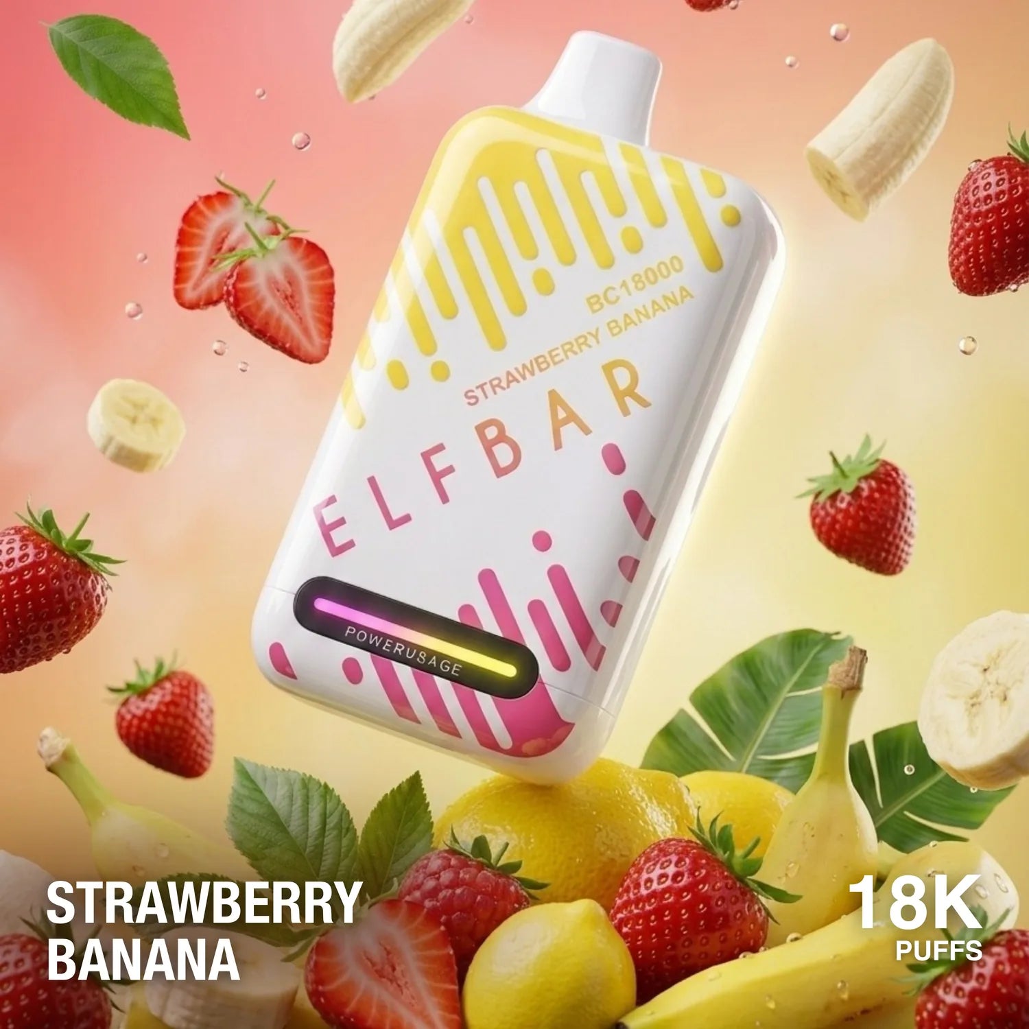 ELF BAR BC18000 Dual Mode Dual Experience disposable vape - Strawberry Banana flavour