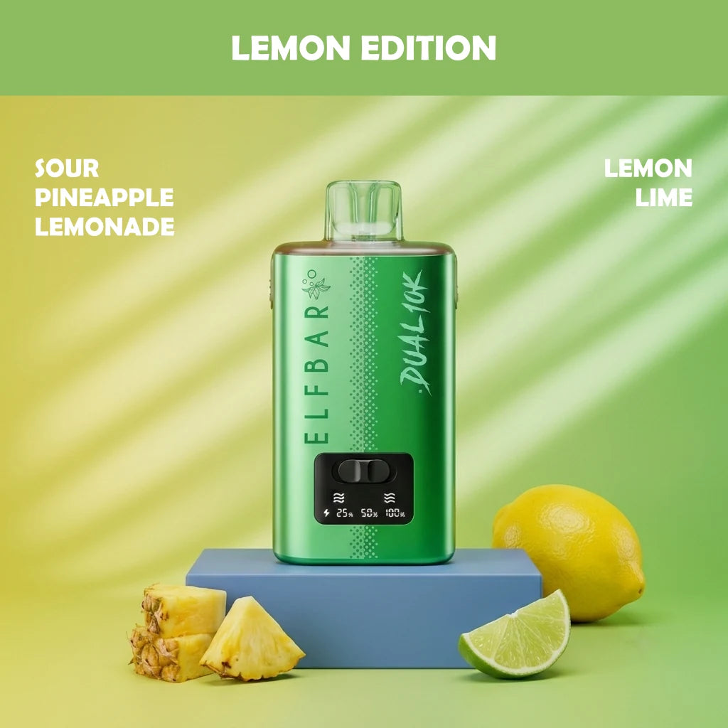 ELF BAR DUAL 10K disposable vape - Lemon Edition flavour