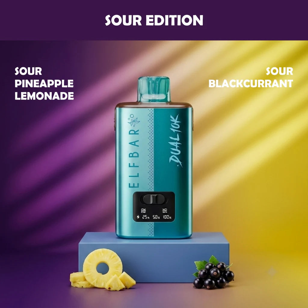 ELF BAR DUAL 10K disposable vape - Sour Edition flavour