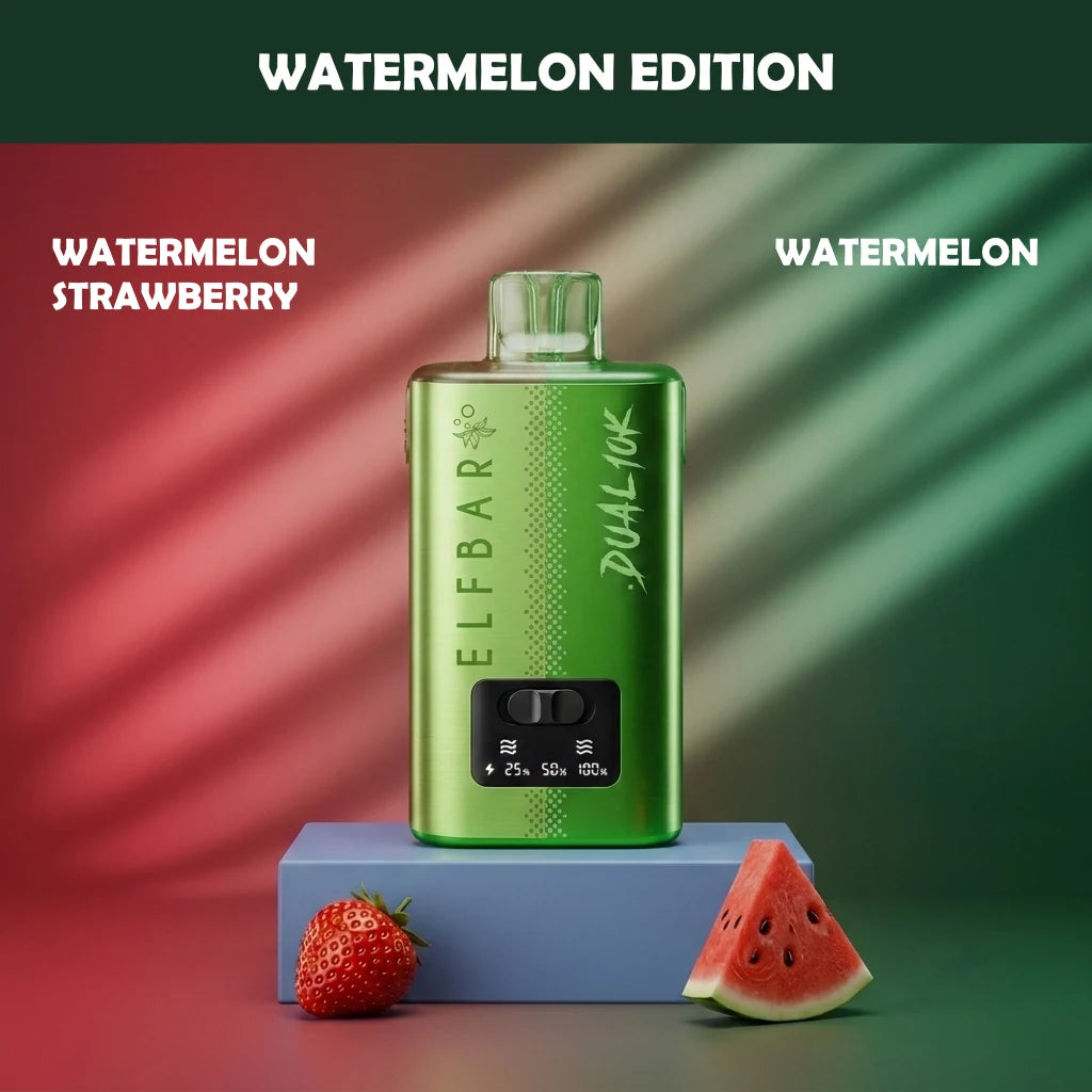 ELF BAR DUAL 10K disposable vape - Watermelon Edition flavour