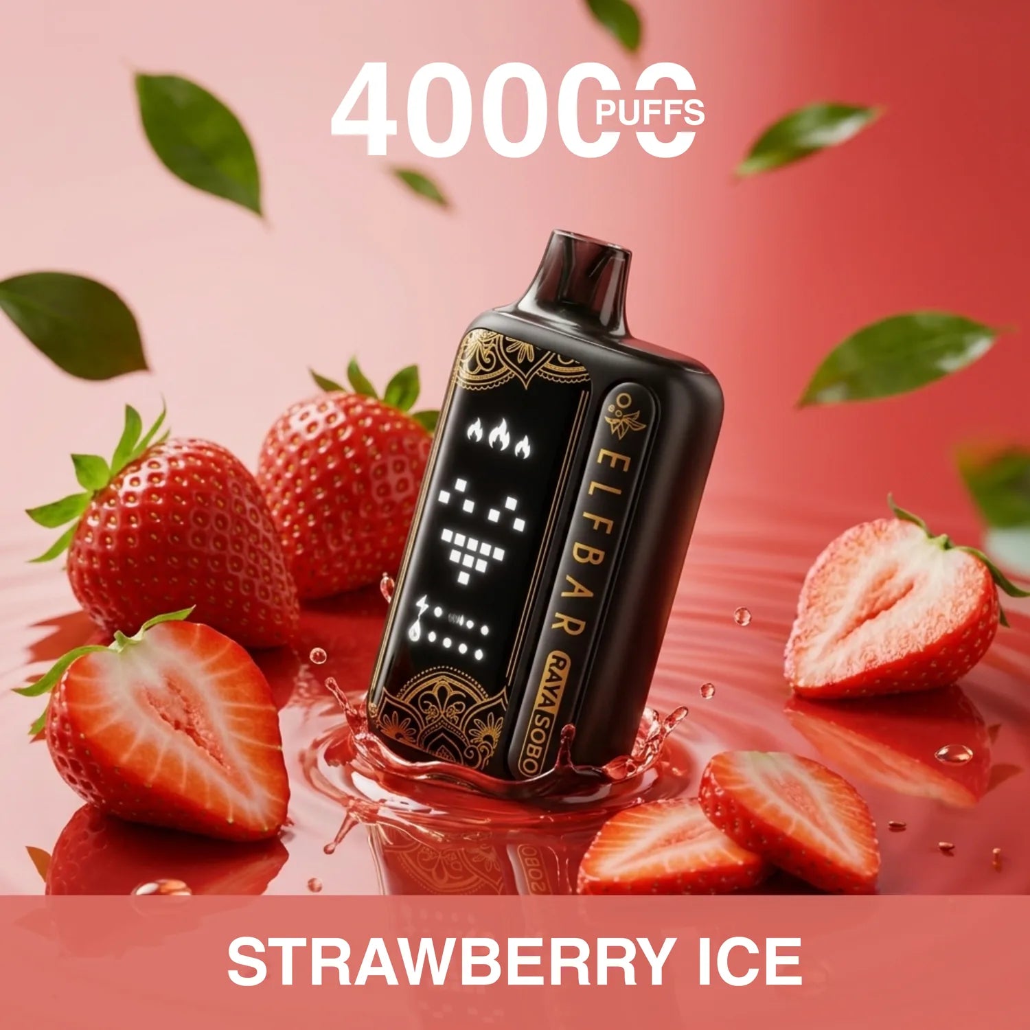 Elf Bar Raya Sobo 40000 disposable vape - Strawberry Ice flavour
