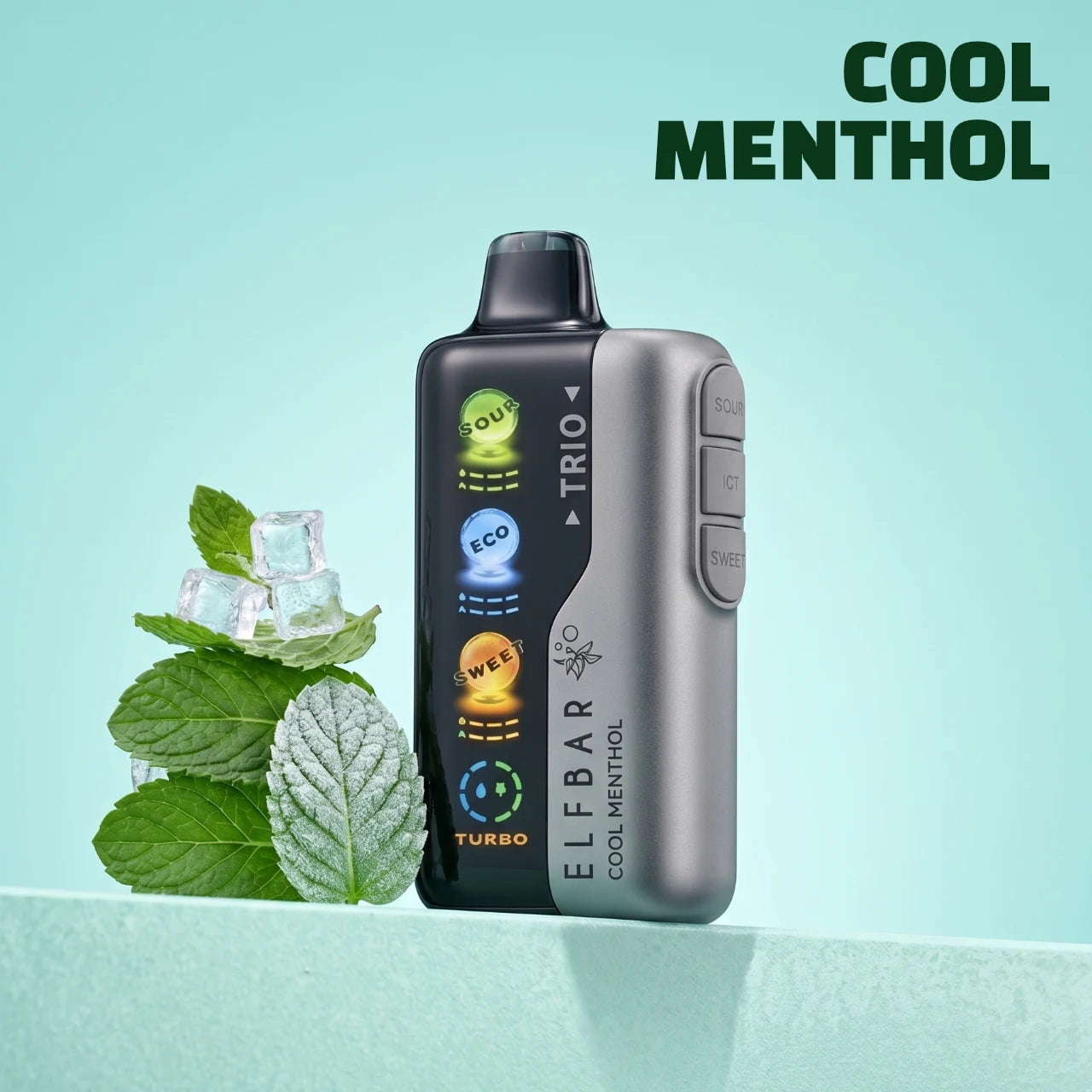 Elf Bar Trio 40000 disposable vape - Cool Menthol flavour