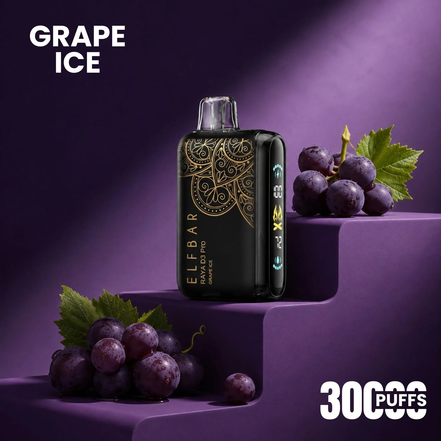 Elfbar D3 Pro - 30000 disposable vape - Grape Ice flavour